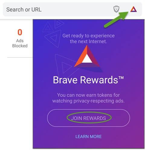 brave rewards websites